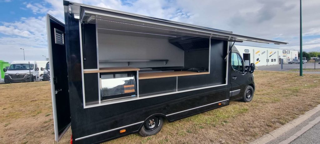 Foodtruck noir burger frites